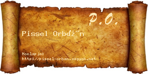 Pissel Orbán névjegykártya